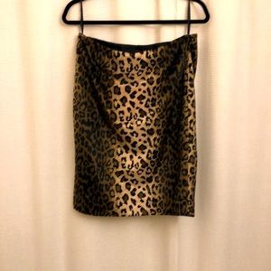 INC Velvet Leopard Pencil Skirt